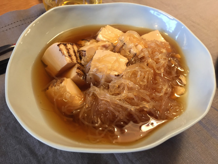 焼き豆腐としらたきの含め煮